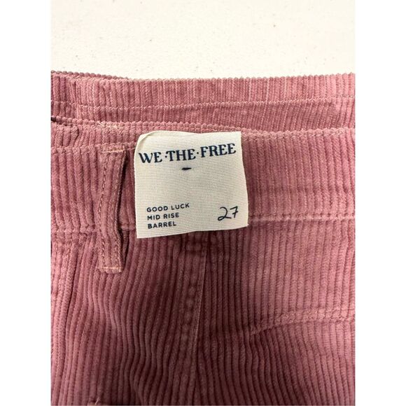 Free People We The Free Good Luck Mid-Rise Cord Barrel Jeans Size 27 - Picture 10 of 10